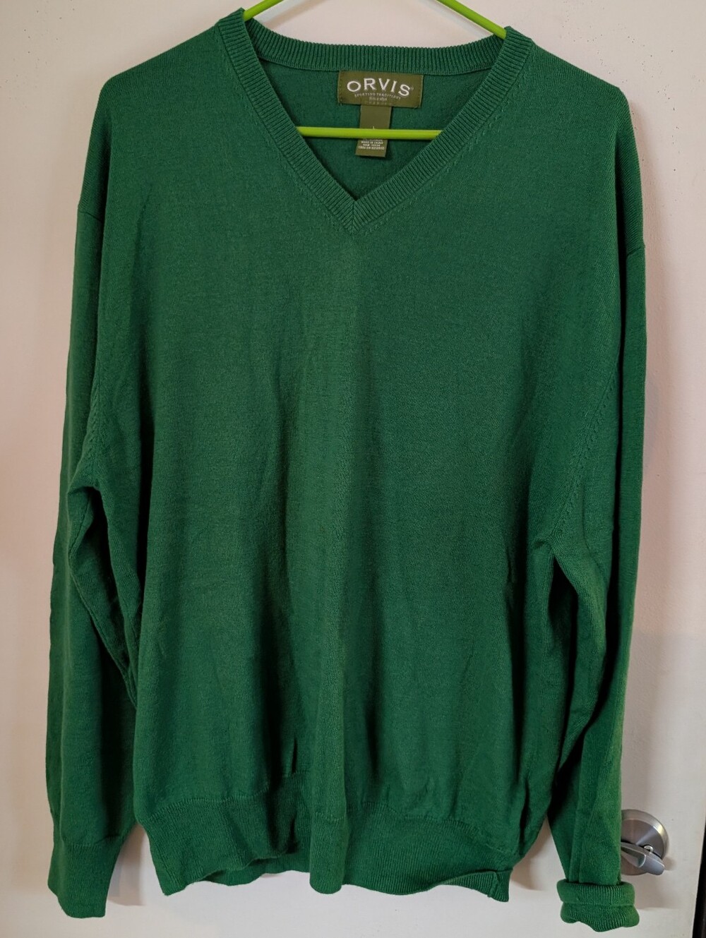 Cashmere Blend Orvis Men's V-Neck Sweater